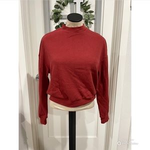 Waffle knit sweatshirt